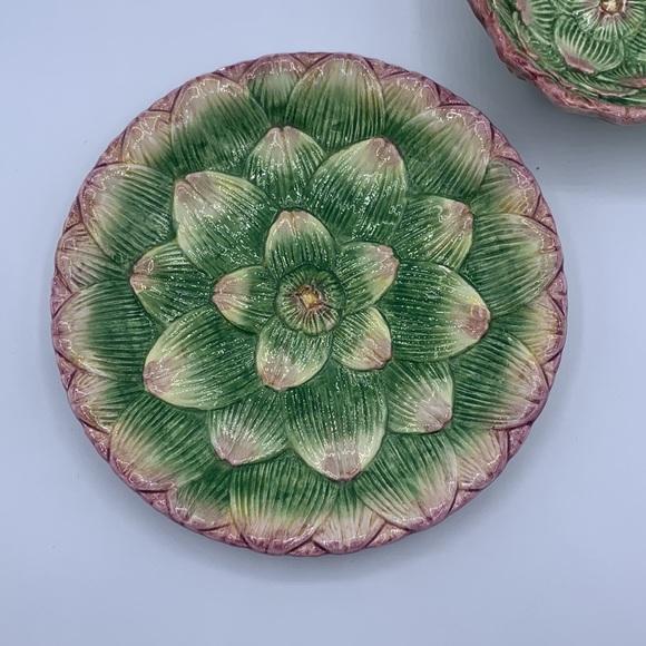 Vintage Fitz & Floyd Artichoke Plate & Bowl - Picture 3 of 8